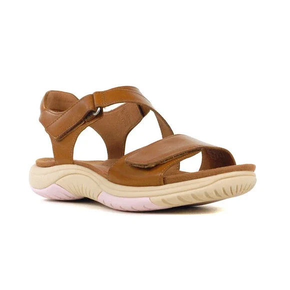 Cobb Hill Women's Fiah Casual Dark Brown Leather Sandals - Picture 2 of 4